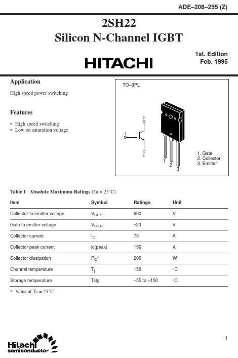 2SH22 Hitachi Semiconductor