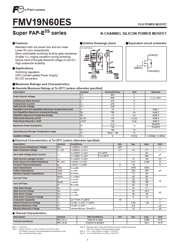 FMV19N60ES