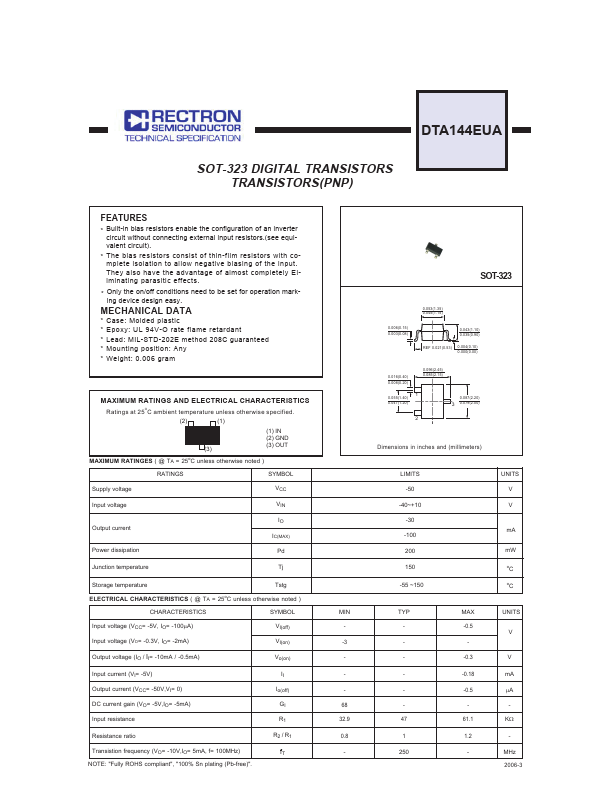 DTA144EUA Rectron