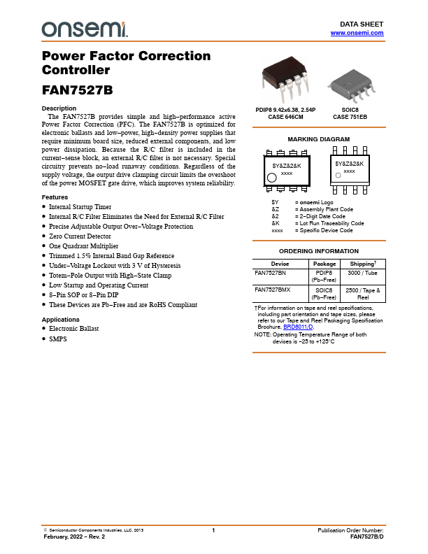 FAN7527B ON Semiconductor