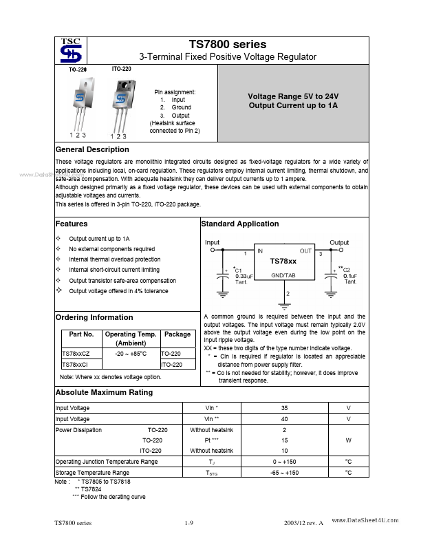 TS7809 Taiwan Semiconductor Company