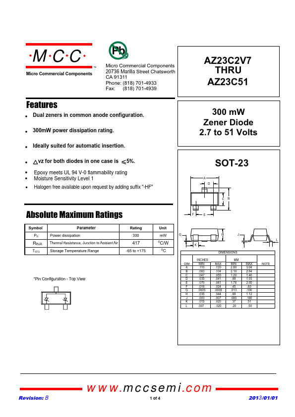 AZ23C6V8 MCC