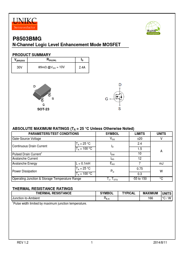 <?=P8503BMG?> डेटा पत्रक पीडीएफ