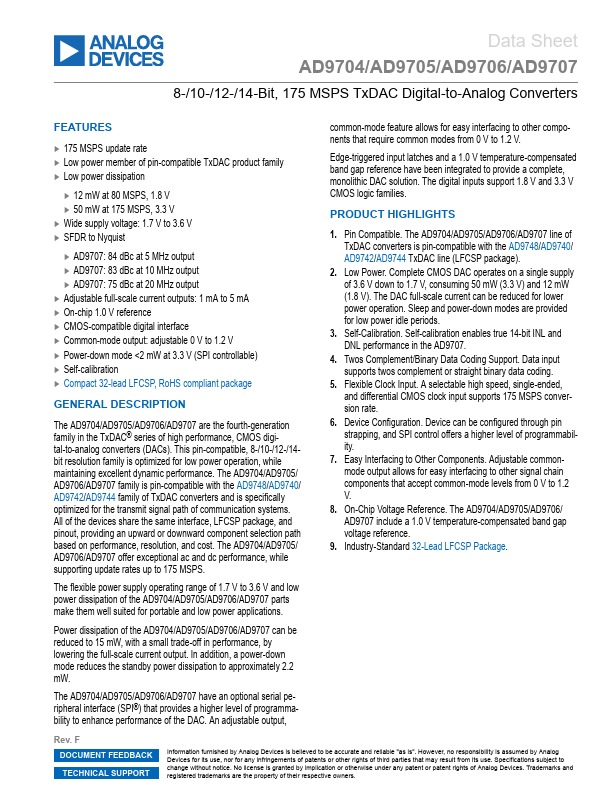 AD9705 Analog Devices