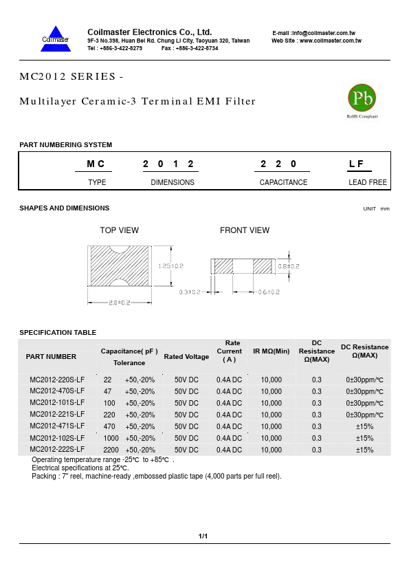 <?=MC2012-471S-LF?> डेटा पत्रक पीडीएफ