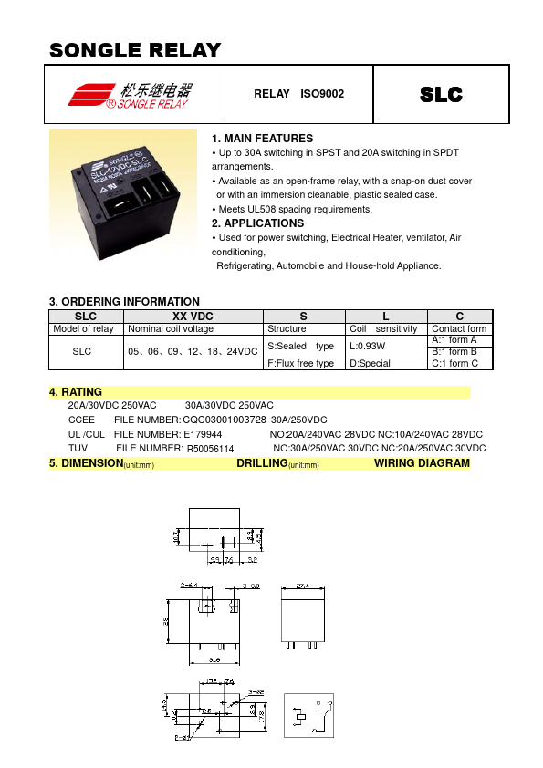 SLC-09VDC-SL-B SONGLE