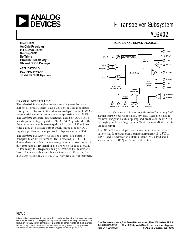 AD6402 Analog Devices