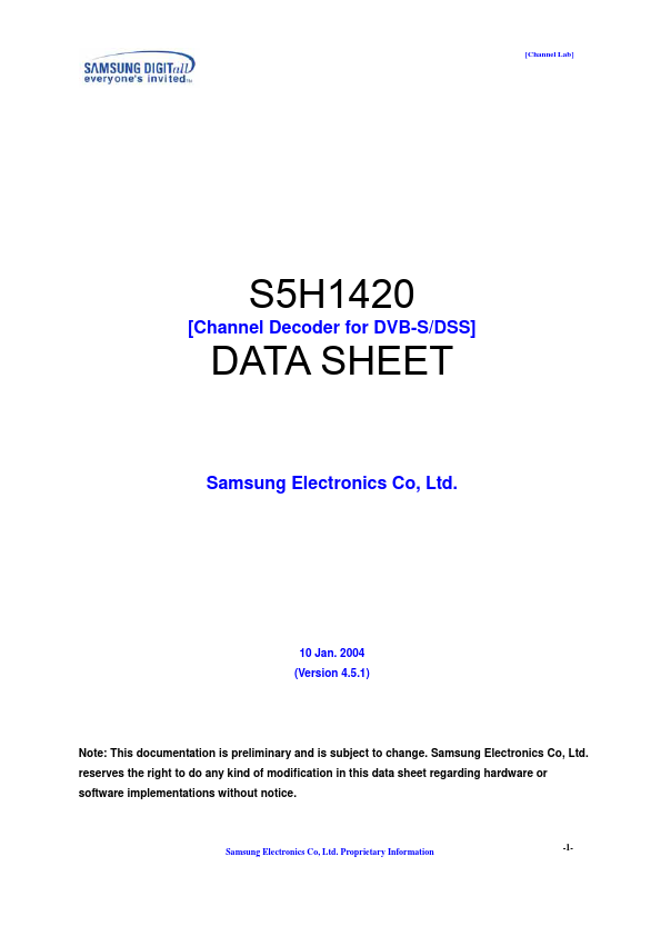 <?=S5H1420?> डेटा पत्रक पीडीएफ