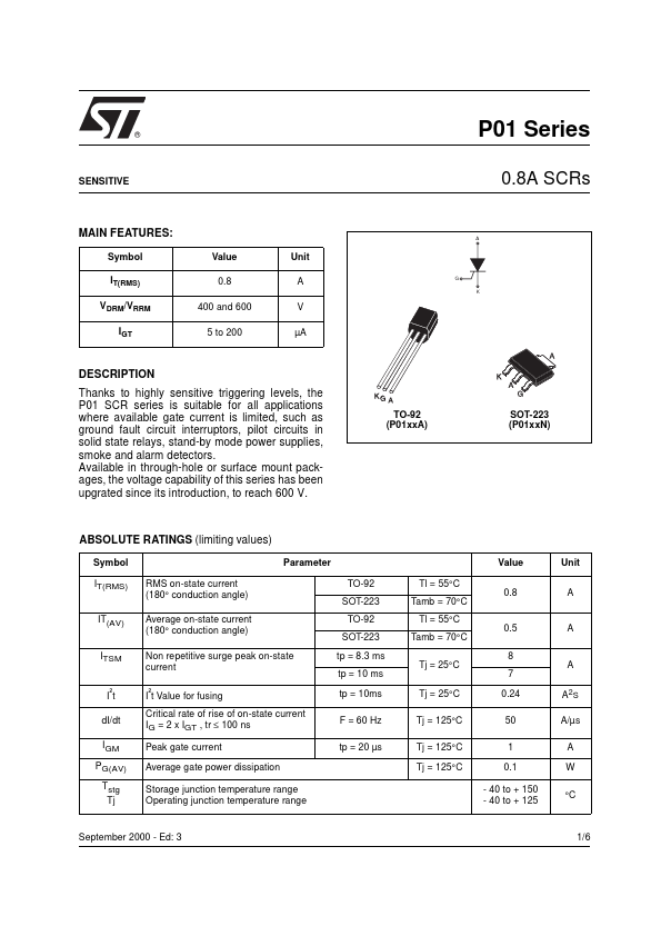 P0118yN5AA4 ST Microelectronics