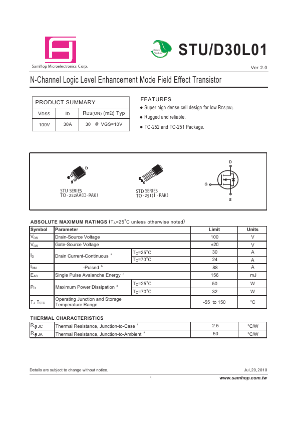 STU30L01 SamHop Microelectronics