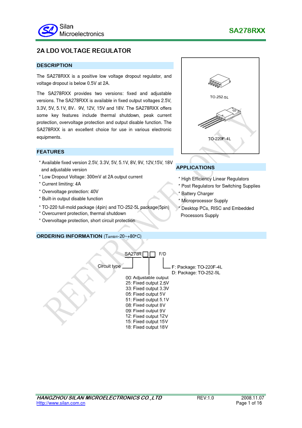 SA278R33F Silan Microelectronics