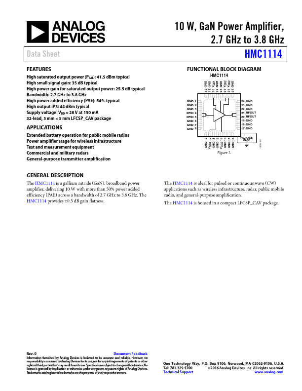 HMC1114 Analog Devices