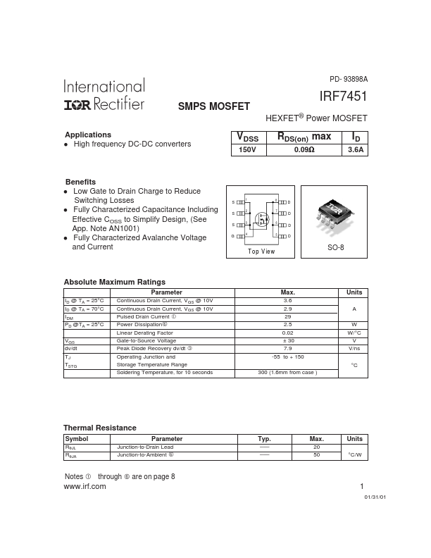 IRF7451 International Rectifier
