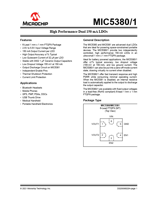 MIC5380 Microchip