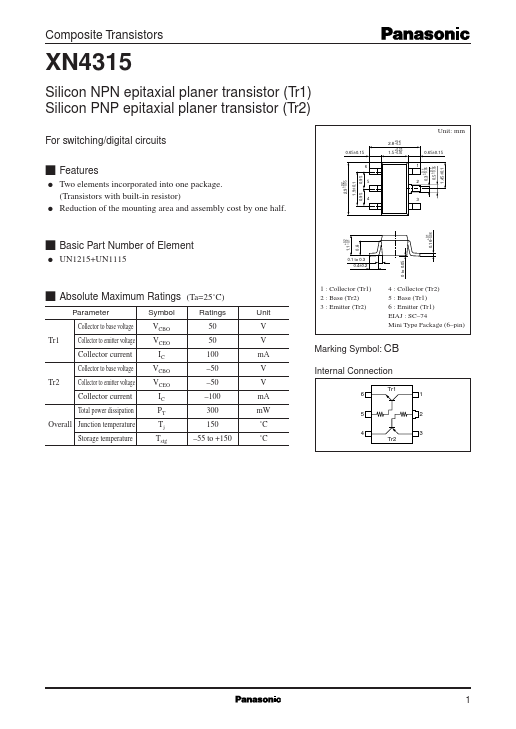 XN4315 Panasonic Semiconductor