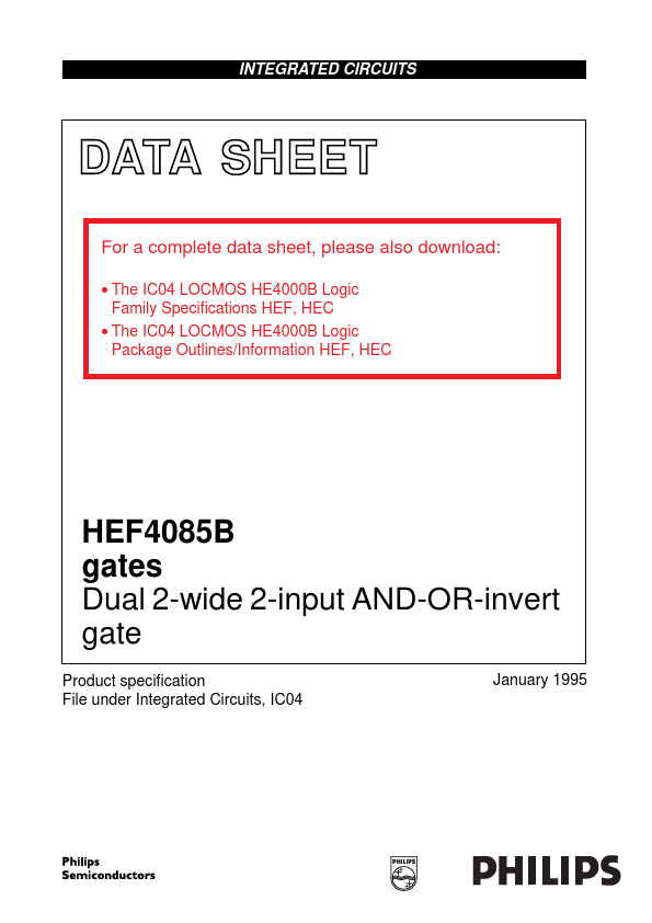 <?=HEF4085B?> डेटा पत्रक पीडीएफ