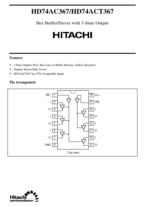 HD74AC367 Hitachi Semiconductor