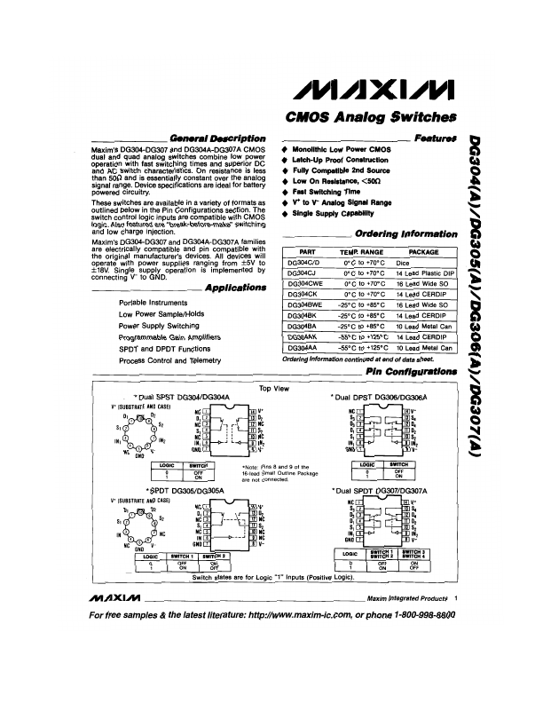 DG305A Maxim Integrated