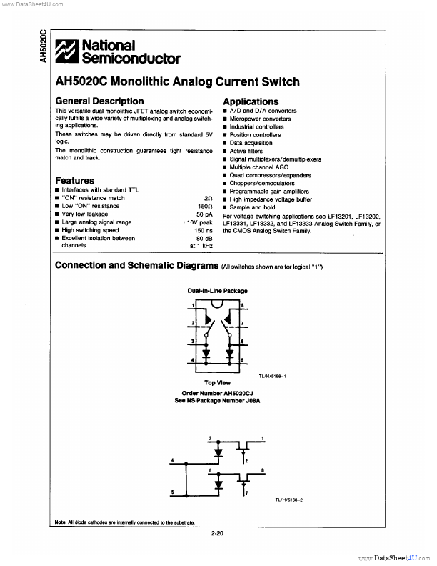 AH5020C National Semiconductor
