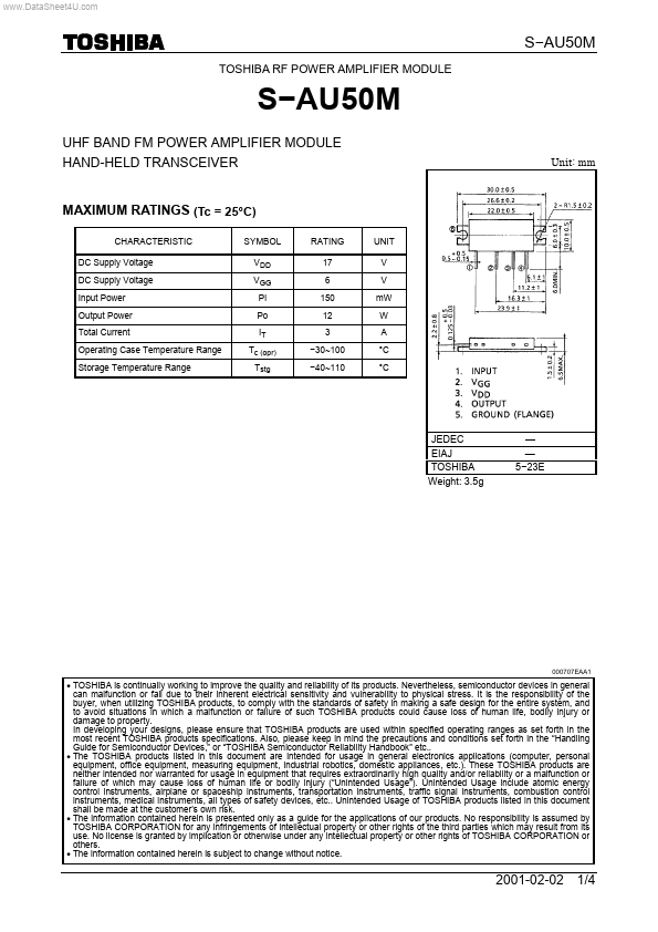 S-AU50M Toshiba Semiconductor