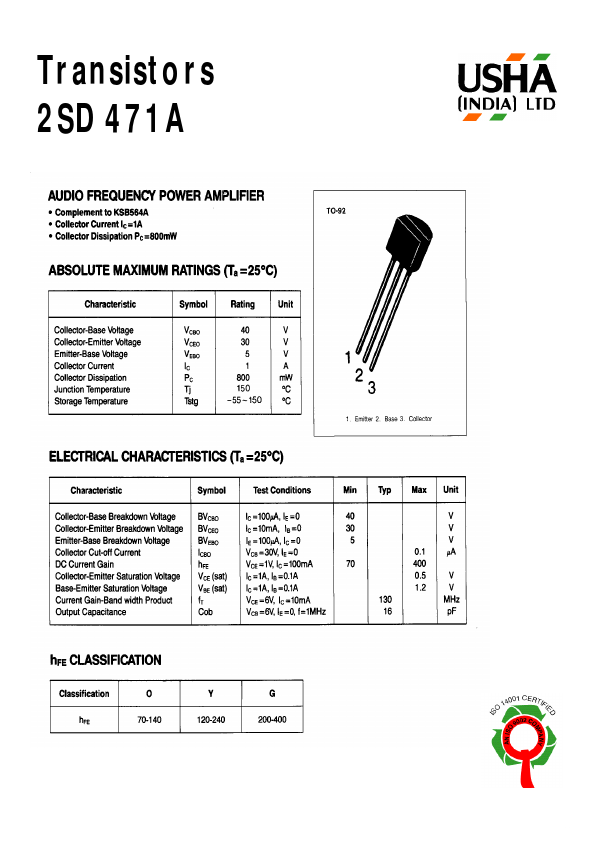 2SD471A USHA