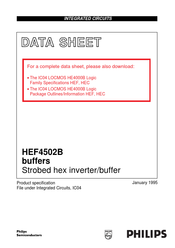 <?=HEF4502B?> डेटा पत्रक पीडीएफ