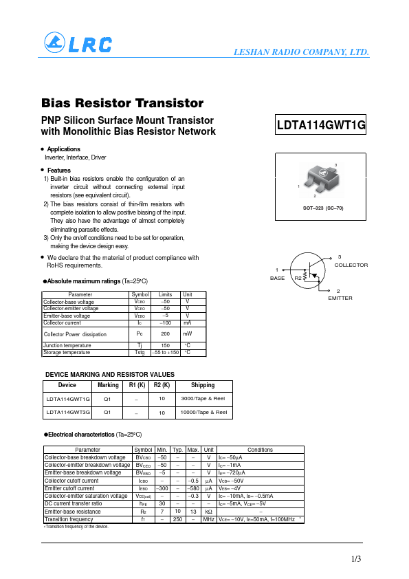 LDTA114GWT1G