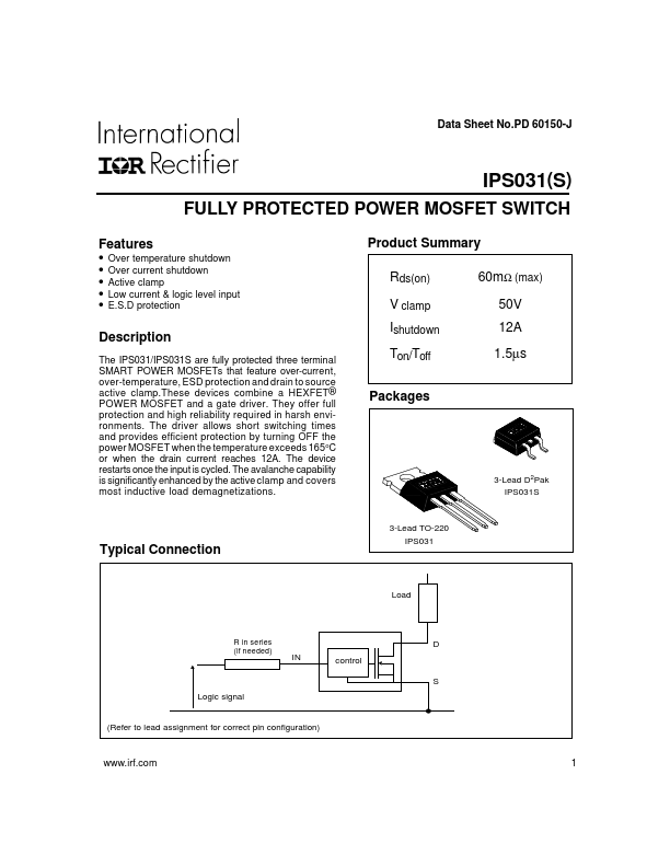 IPS031S International Rectifier