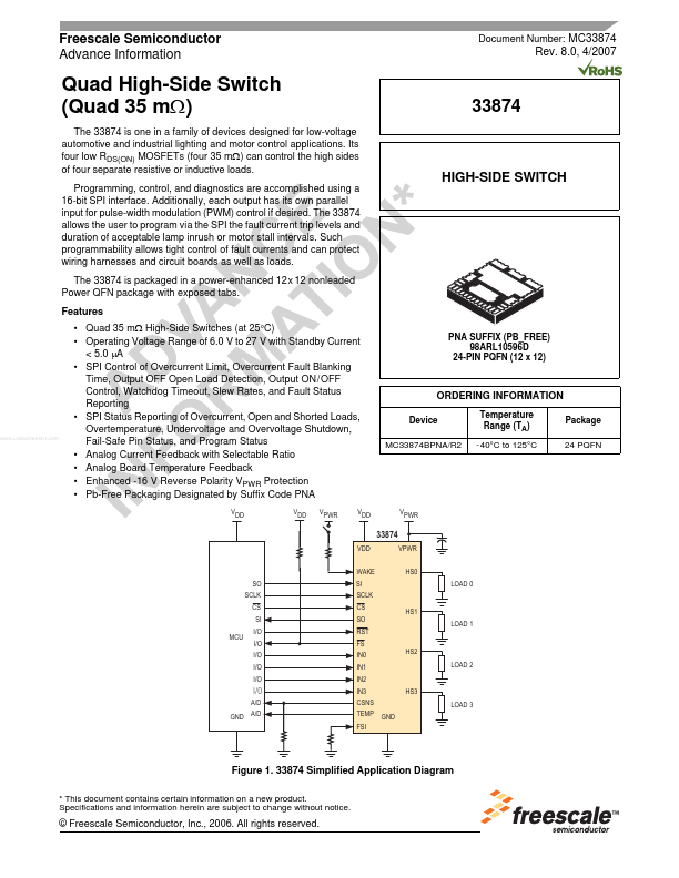 MC33874 Freescale Semiconductor