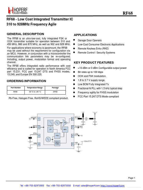 <?=RF68?> डेटा पत्रक पीडीएफ