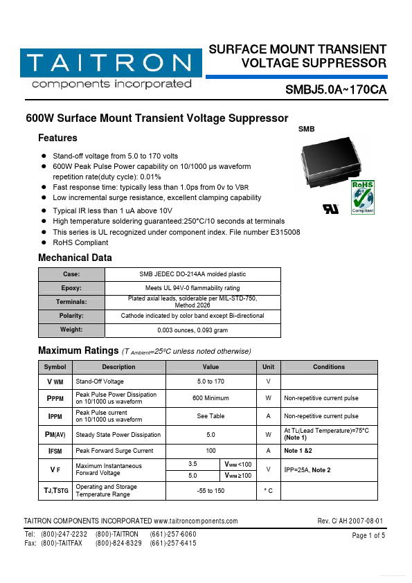 SMBJ150CA