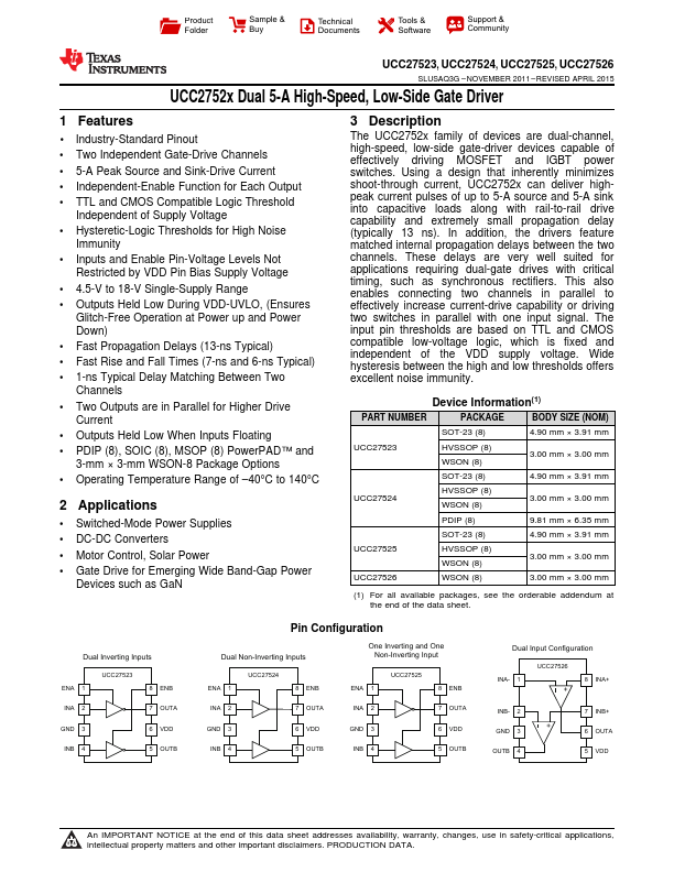 UCC27526 Texas Instruments