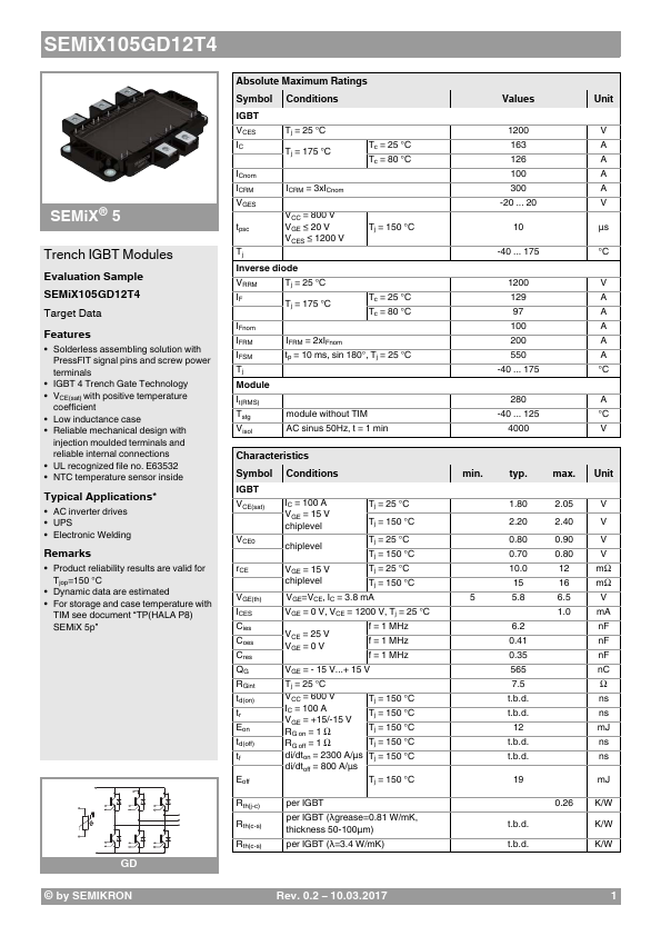 SEMiX105GD12T4