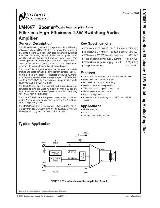 <?=LM4667?> डेटा पत्रक पीडीएफ