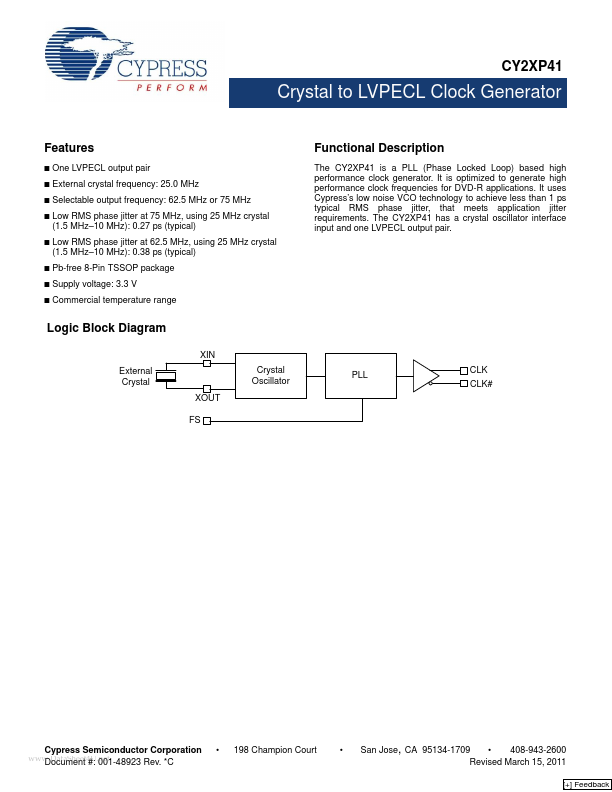 CY2XP41 Cypress Semiconductor