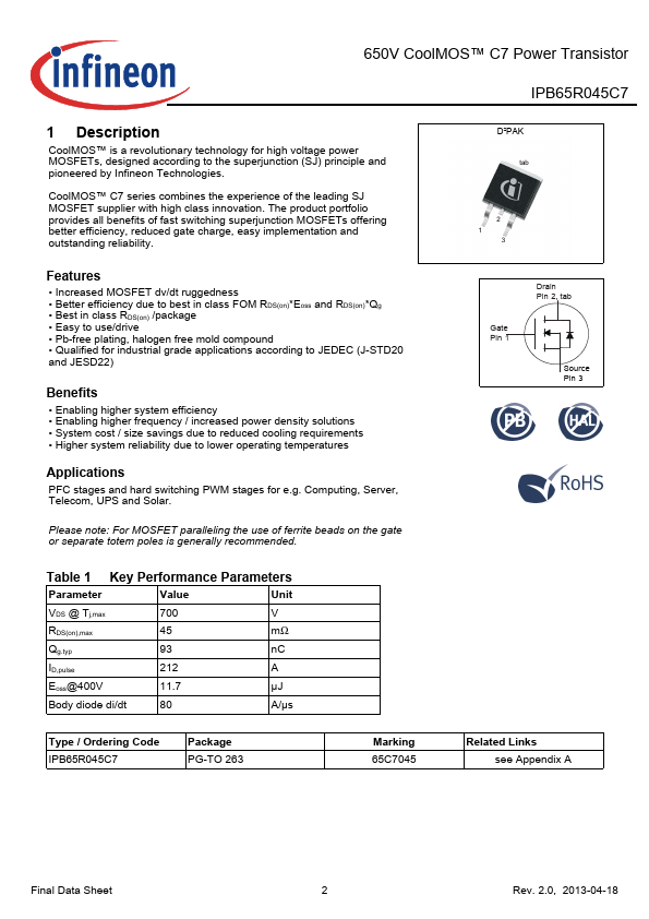 IPB65R045C7