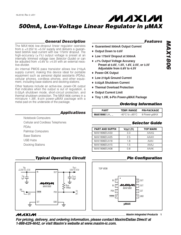 MAX1806 Maxim Integrated