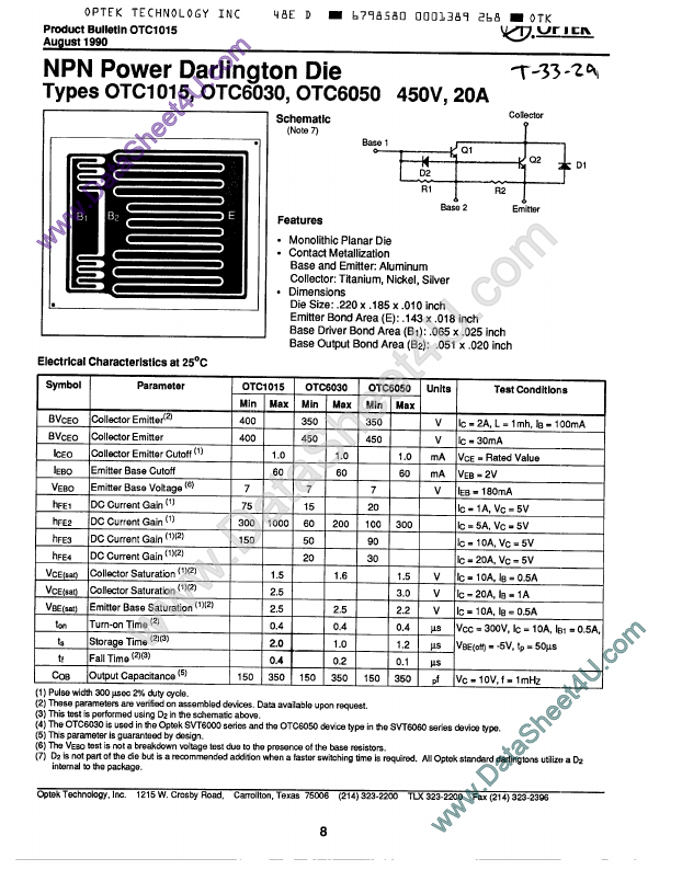 <?=OTC6030?> डेटा पत्रक पीडीएफ