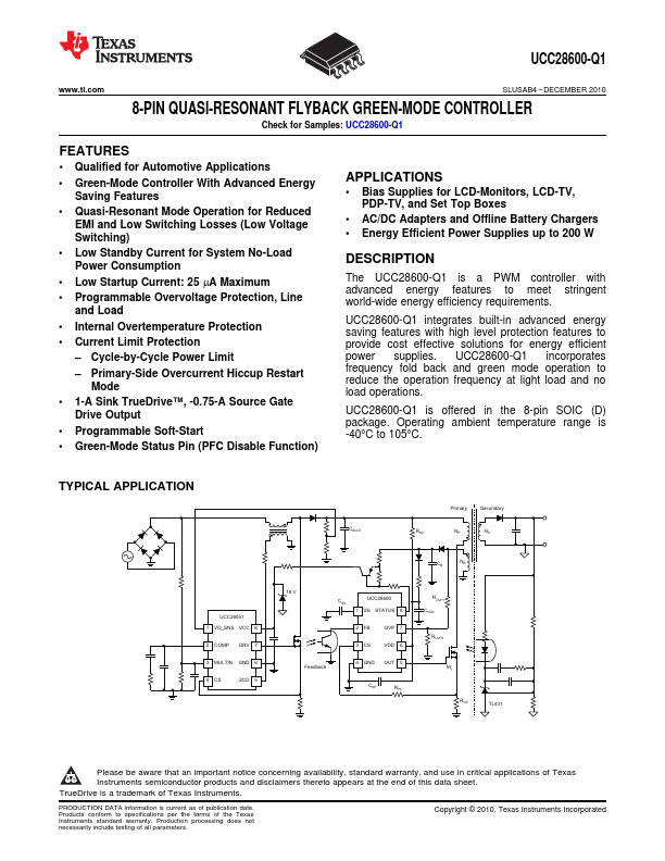 UCC28600-Q1