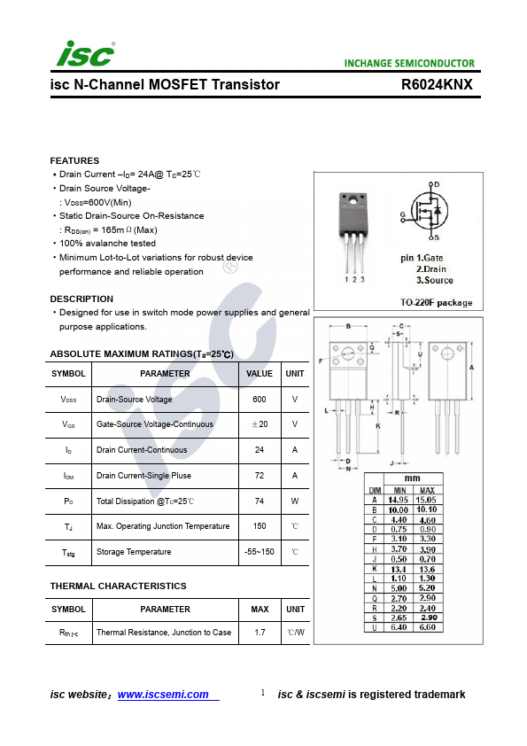 R6024KNX INCHANGE