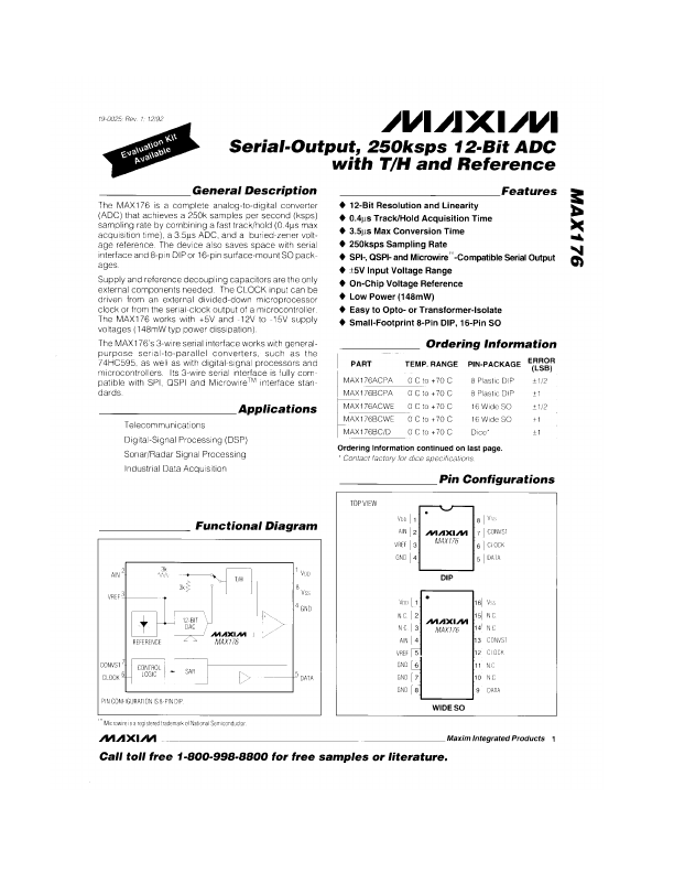 MAX176 Maxim