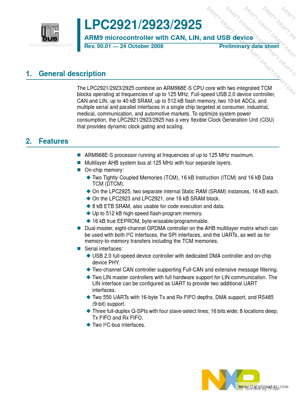 LPC2925 NXP Semiconductors