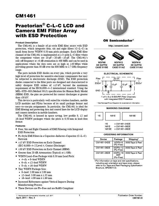 CM1461 ON Semiconductor