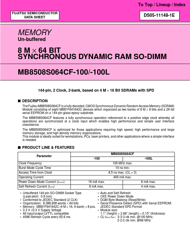 MB8508S064CF-100L