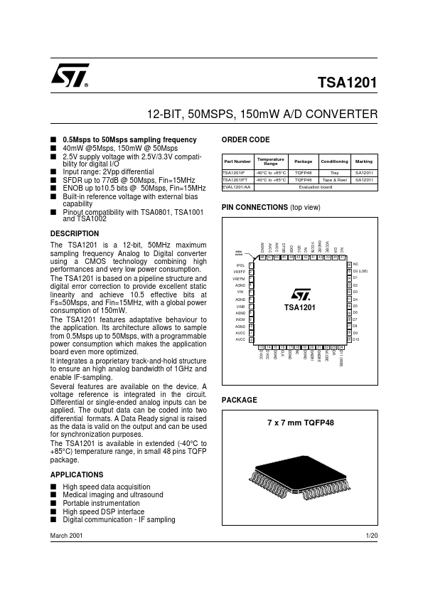 TSA1201 ST Microelectronics