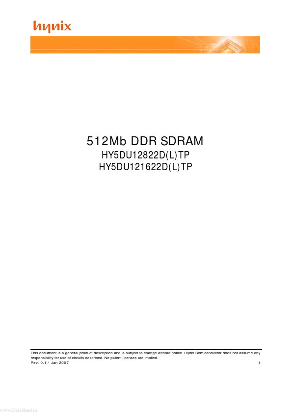 HY5DU121622DTP Hynix Semiconductor
