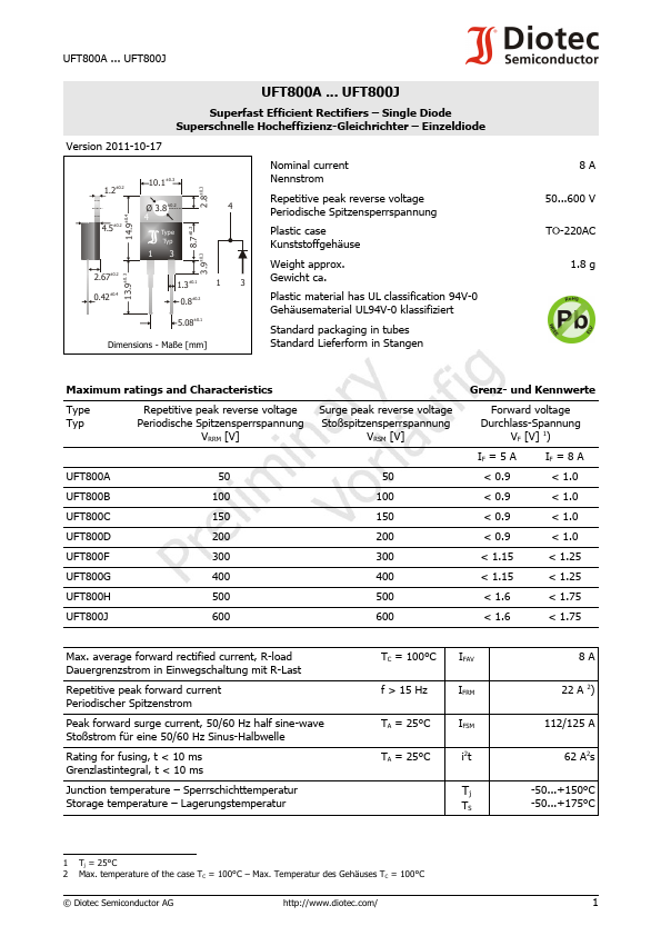 UFT800F Diotec