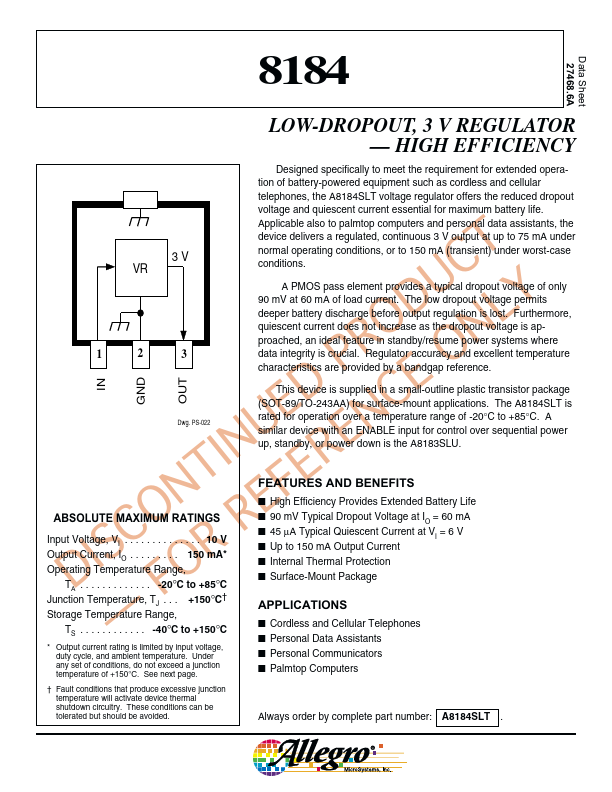 A8184SLT Allegro MicroSystems