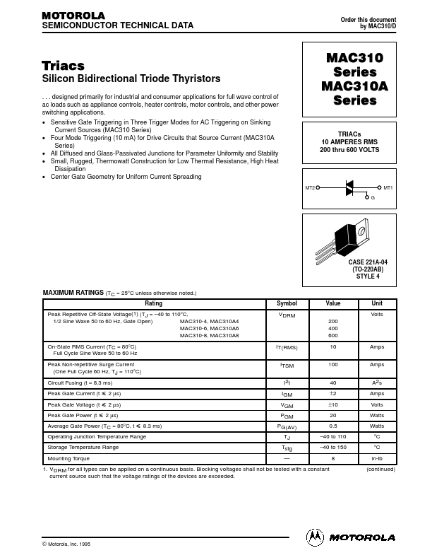 <?=MAC310A4?> डेटा पत्रक पीडीएफ