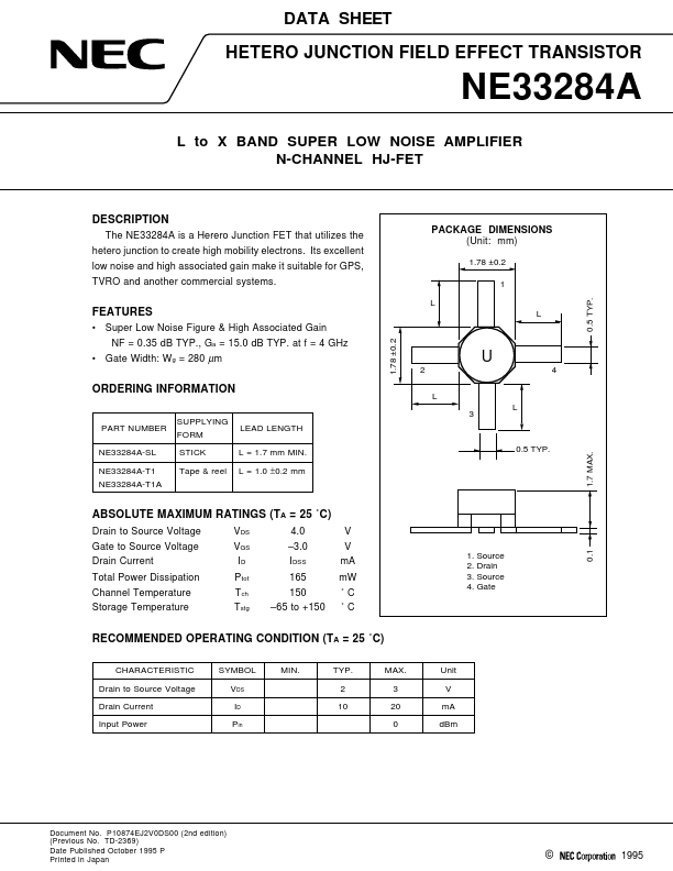 NE33284A-T1A NEC